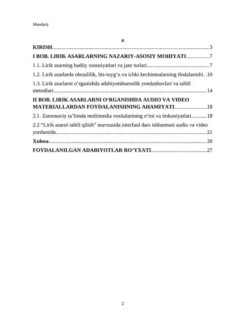 Adabiyot darslarida lirik asarlarni o‘rganish usullari 2
