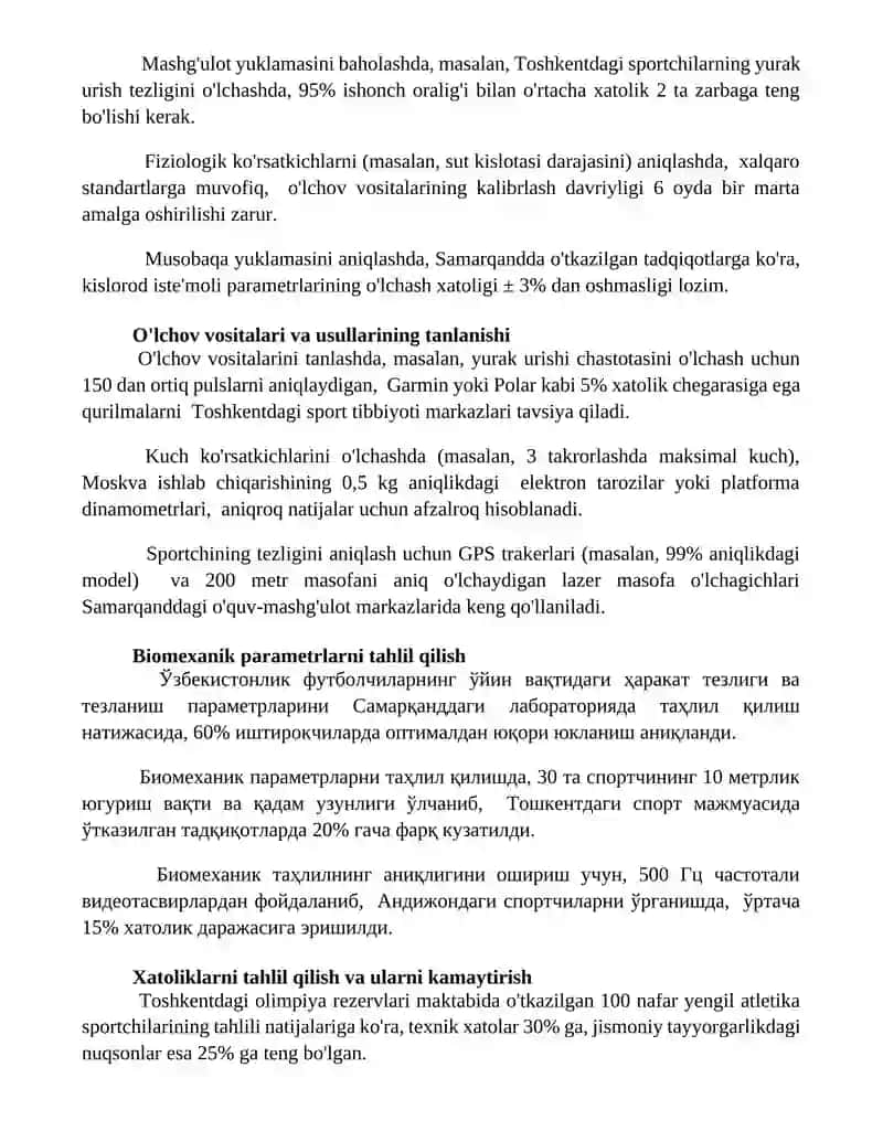 Trenirovka va musobaqa yuklamalari nazorati metralogik asaslari 2