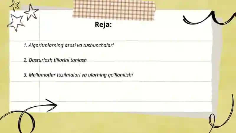 Dasturlarni loyihalash va algoritmlarni ishlab chiqish 2