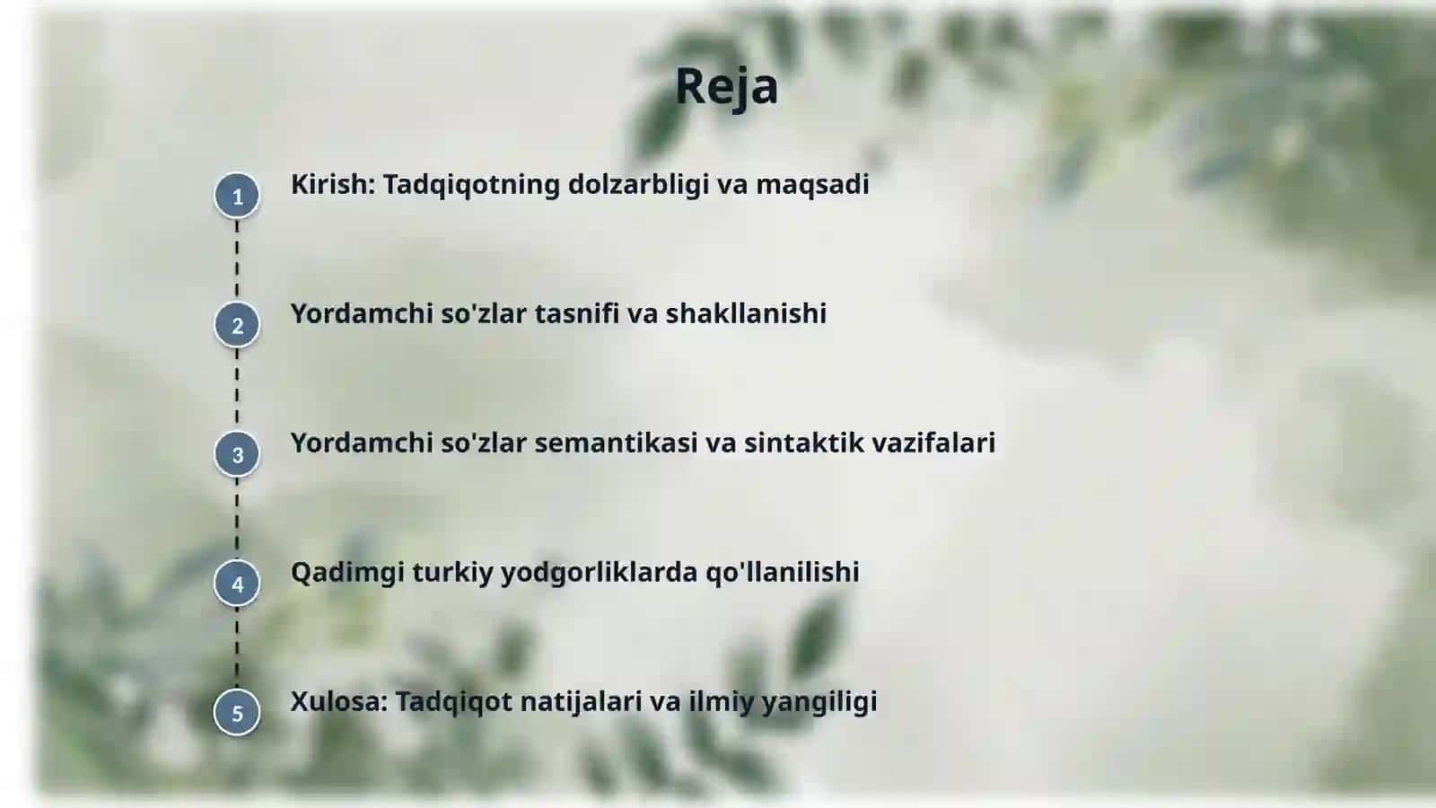 Qadimgi turkiy tilda yordamshi sõzlar. 2