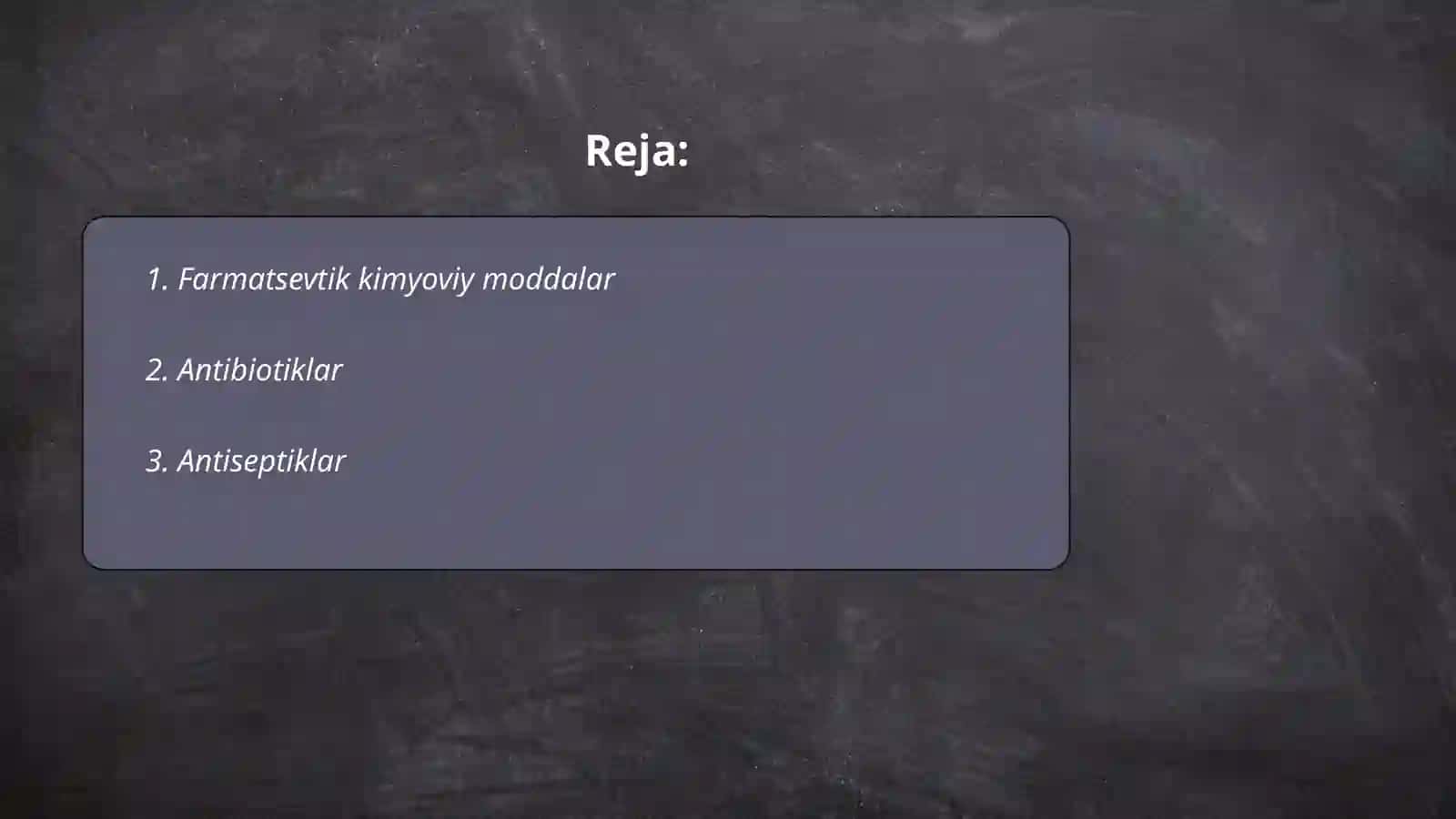 Farmatsevtik kimyoviy moddalar 2