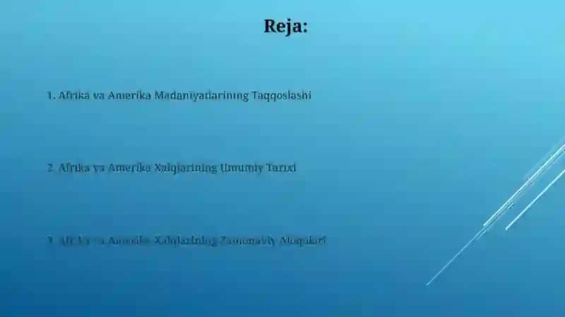 Afrika va Amerika xalqlarining taom madaniyati 2