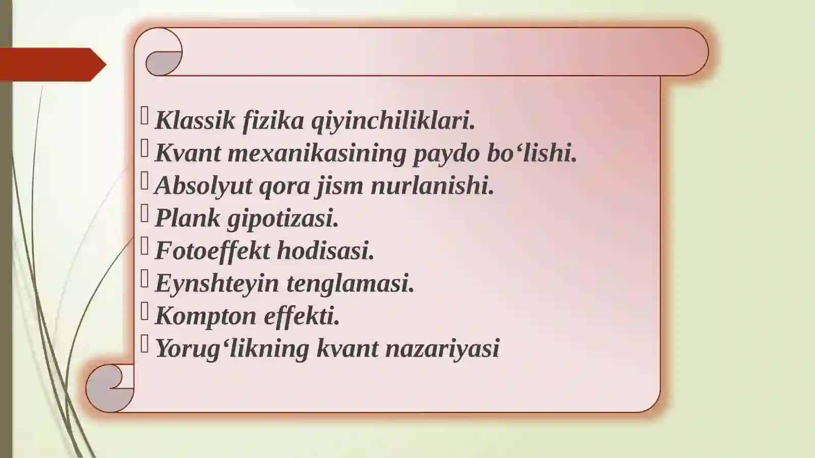 KVANT MEXANIKASINING FIZIKAVIY ASOSLARI 2