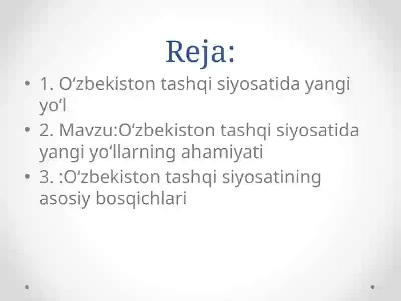 O‘zbekistontashqi siyosatida yangi yo‘l 2