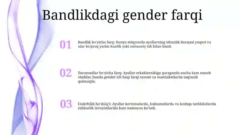Iqtisodiyotning Gender Jihatlari 2