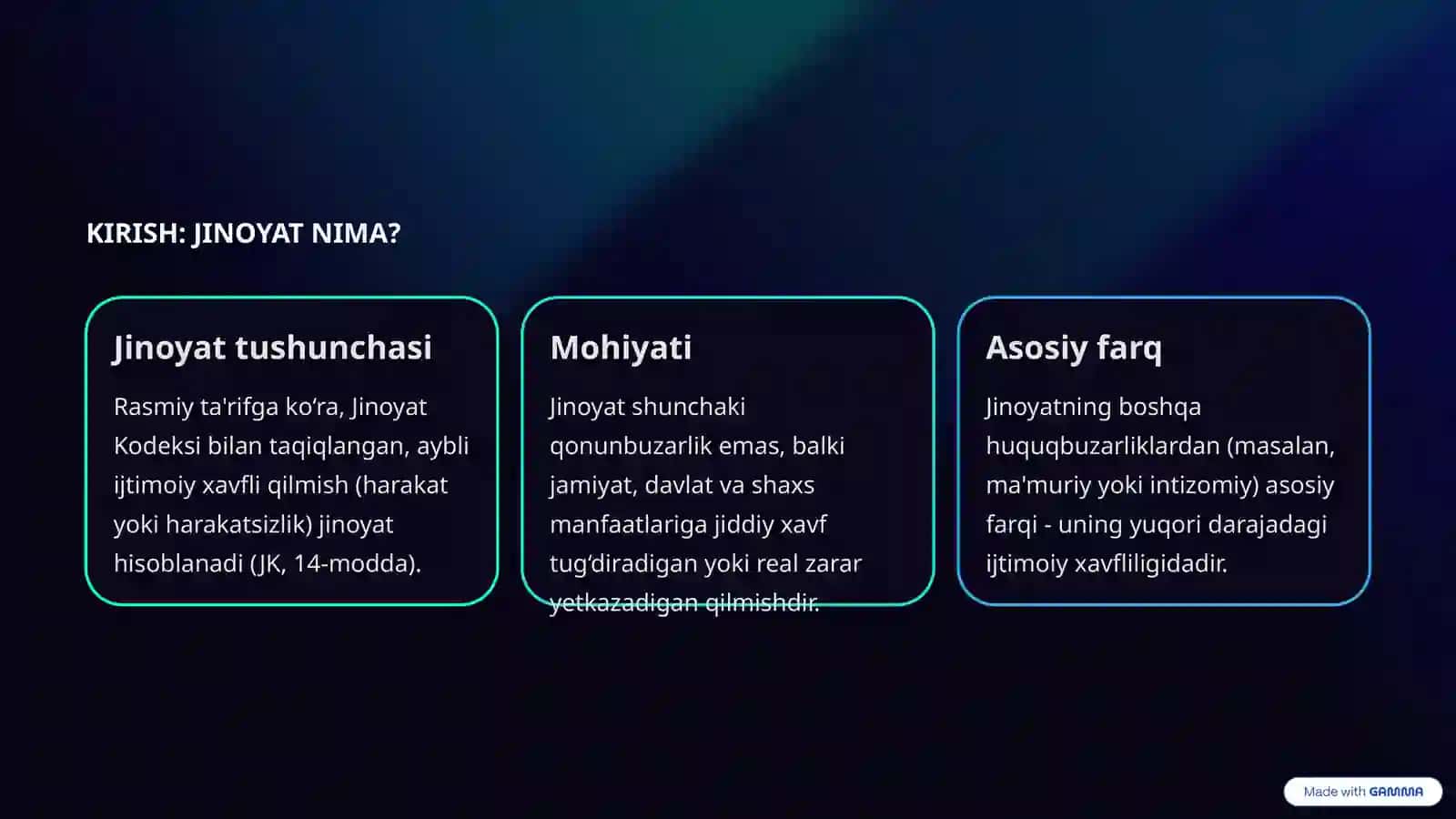 Jinoyat tushunchasi, mazmun-mohiyati 2