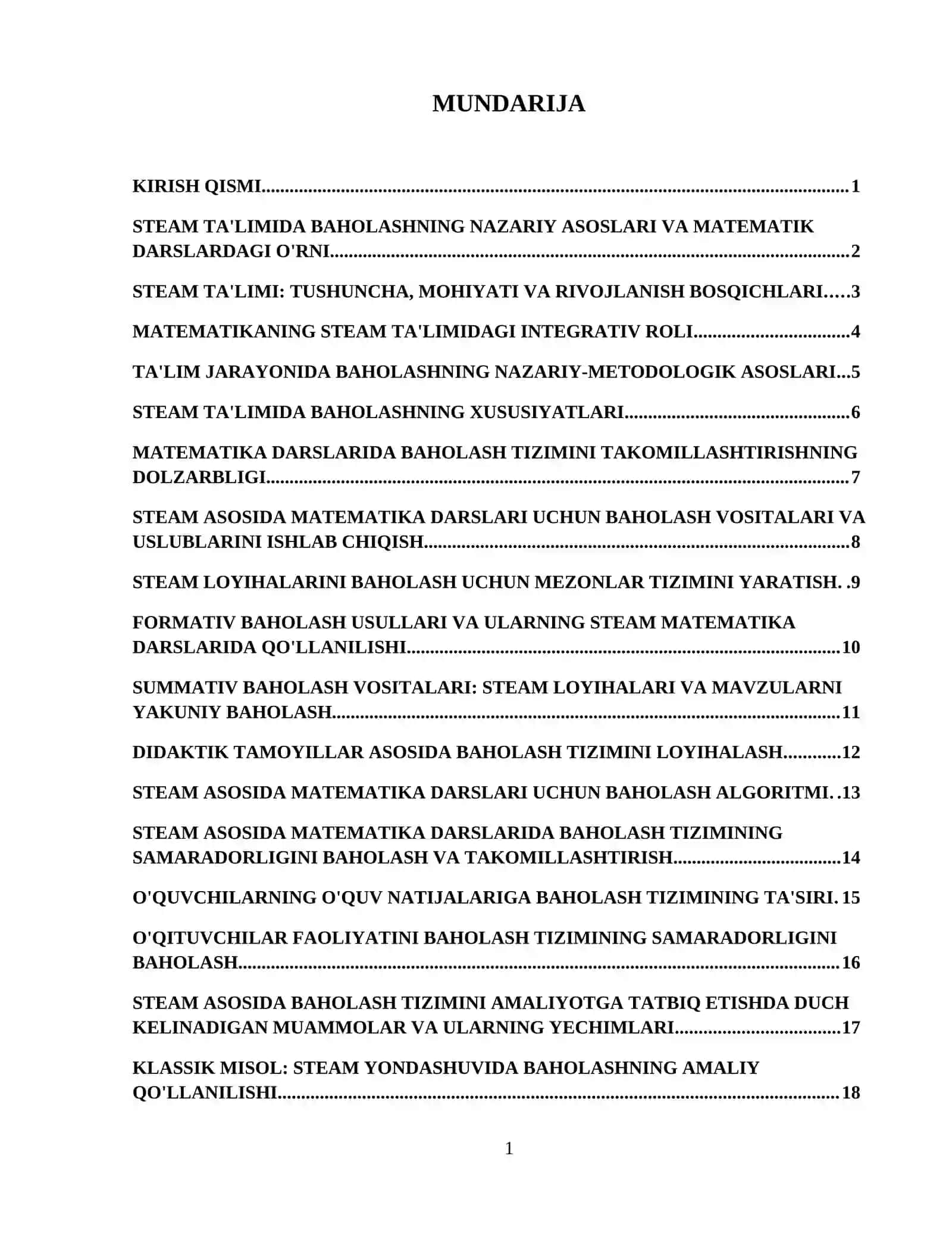 STEAM asosida matematika darslarini baholash tizimi 2