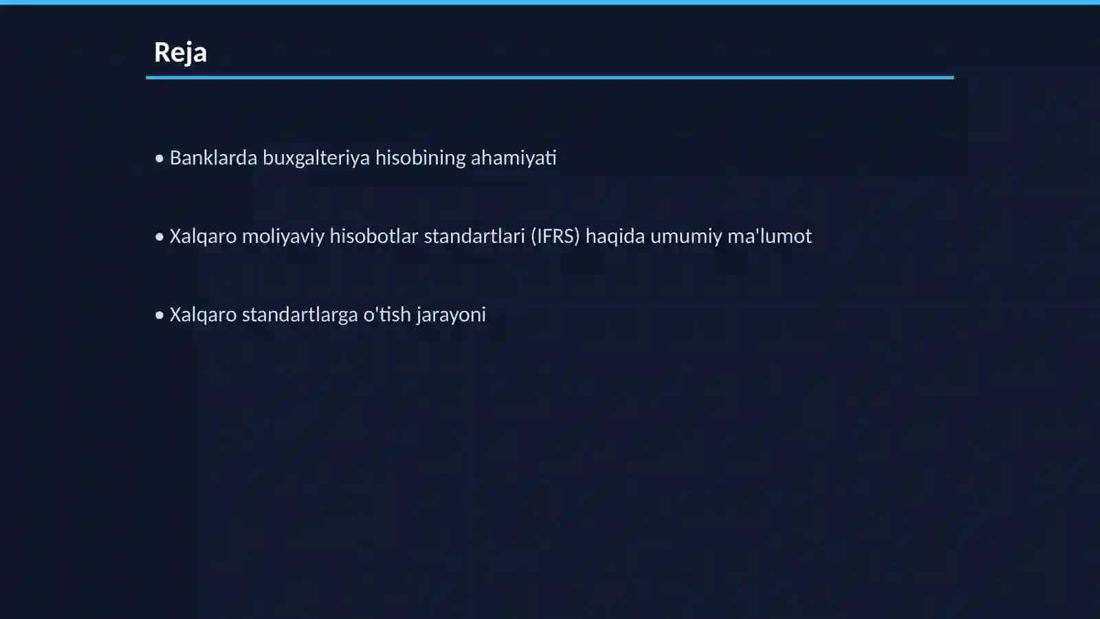Banklarda buxgalteriya hisobini Moliyaviy hisobotlarining xalqaro standartlariga toʻliq moslashtirish orqali yanada takomillashtirish 2