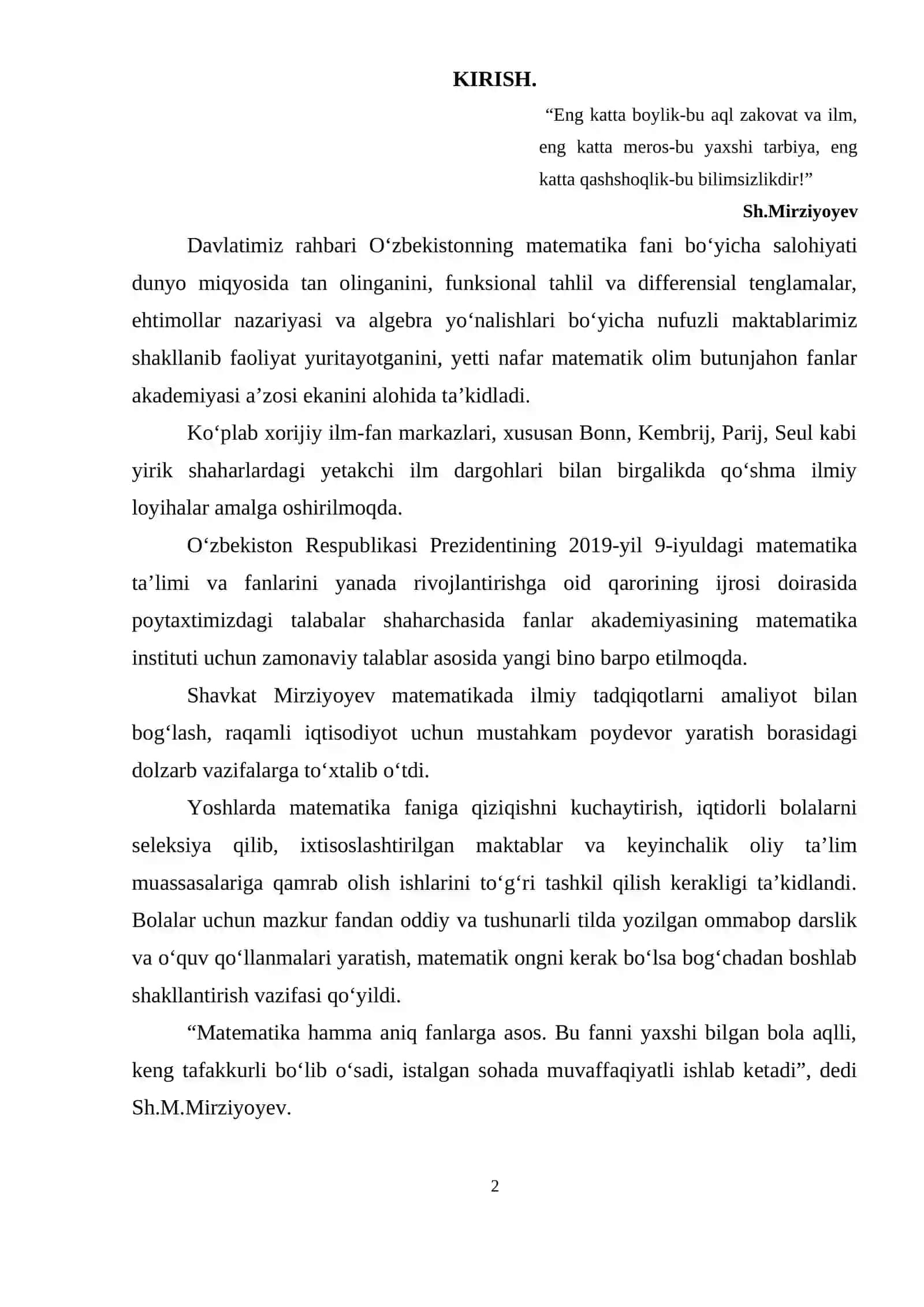 Haqiqiy sonlar to’plami va uni tartiblash 2