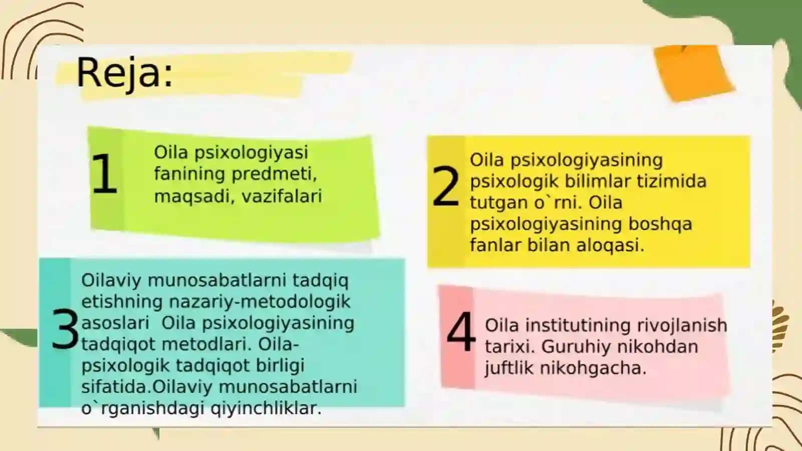 OILA PSIXOLOGIYASI 2