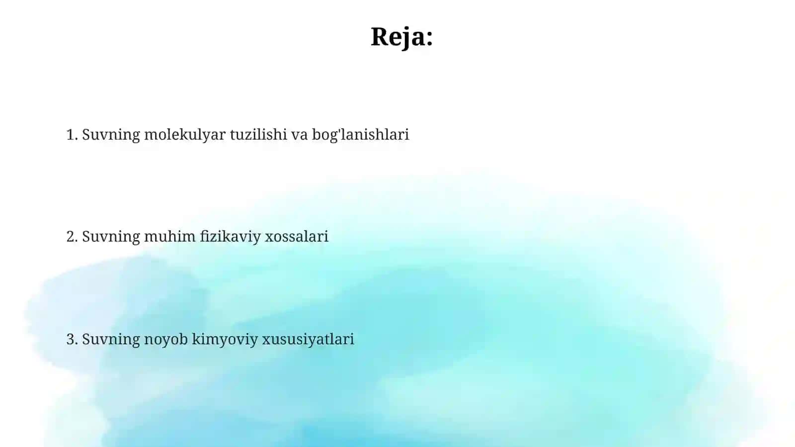 Molekulalar kimyoviy tuzilishi 2