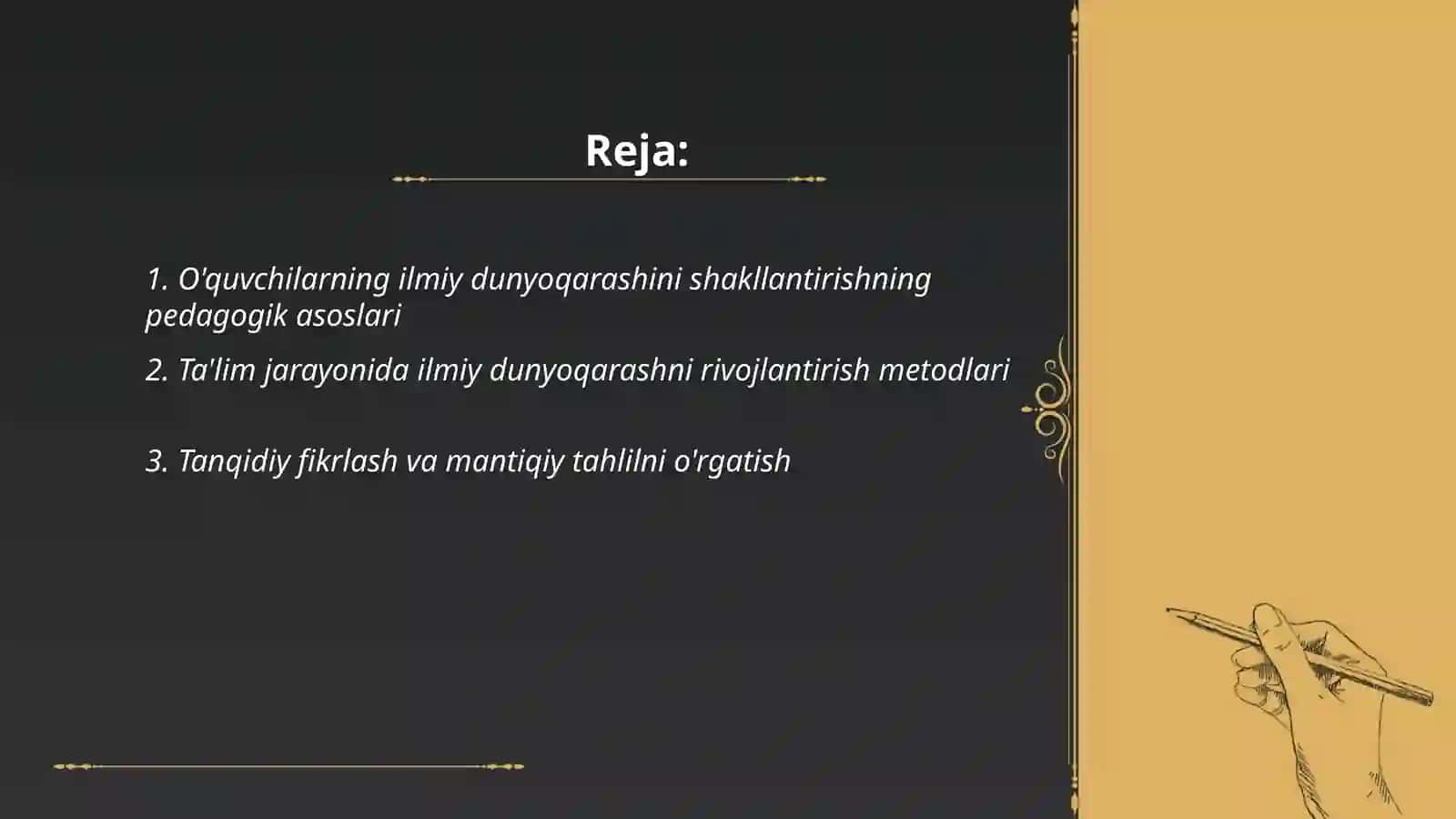 O'quvchilarning ilmiy dunyoqarashini shakllantirish 2