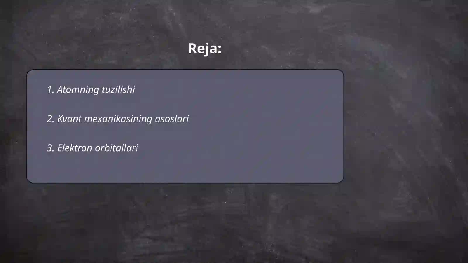 Atom fizikasi mavzulari yuzasidan tahlil 2