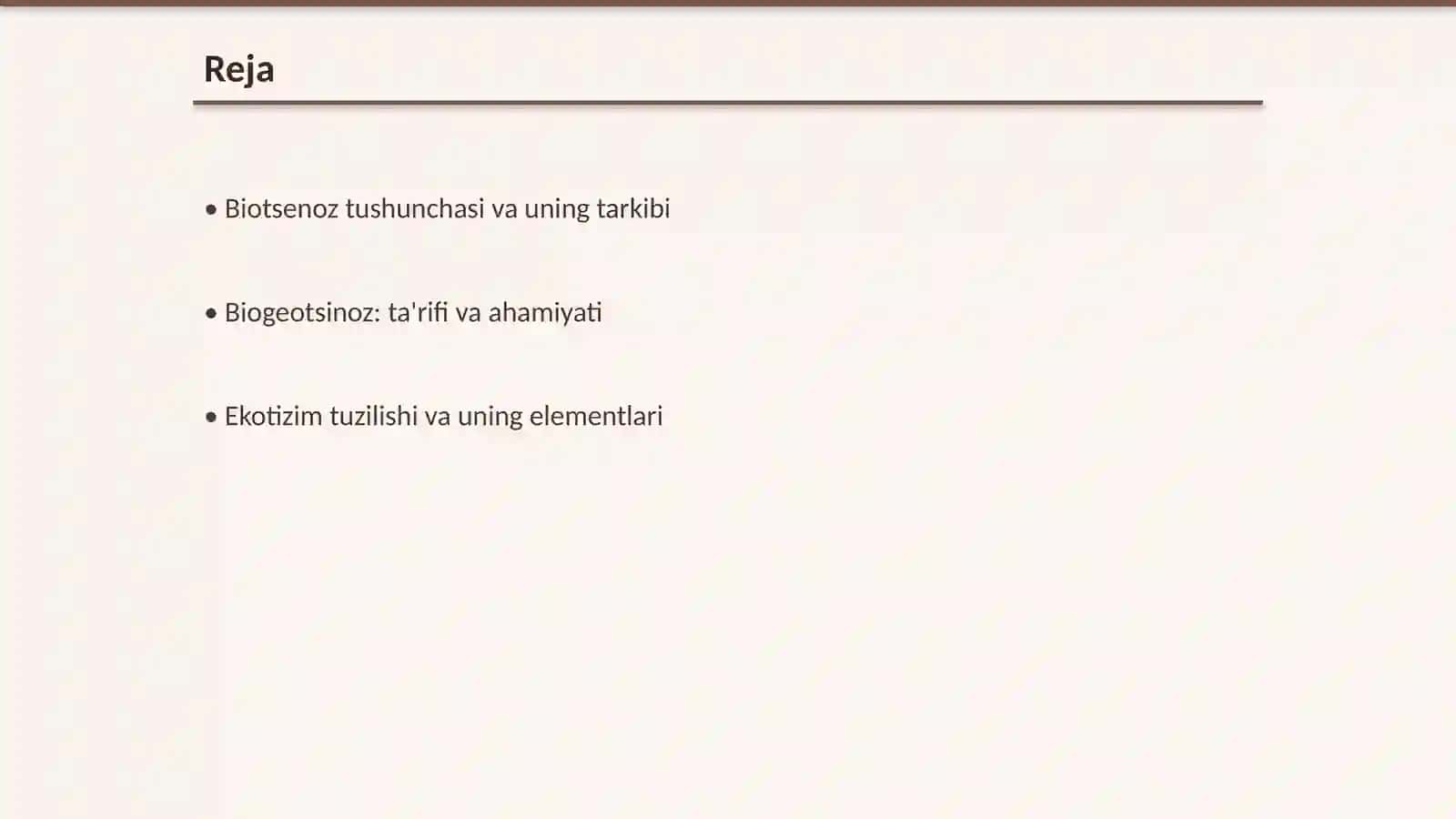 Biotsenoz, biogeotsinoz va ekotizimlarning tuzilmalari va xususiyatlari 2
