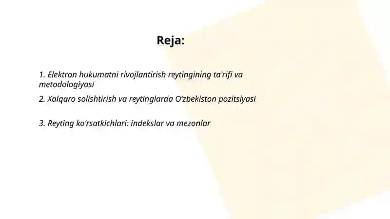 Elektron hukumatni rivojlantirish reytingi 2