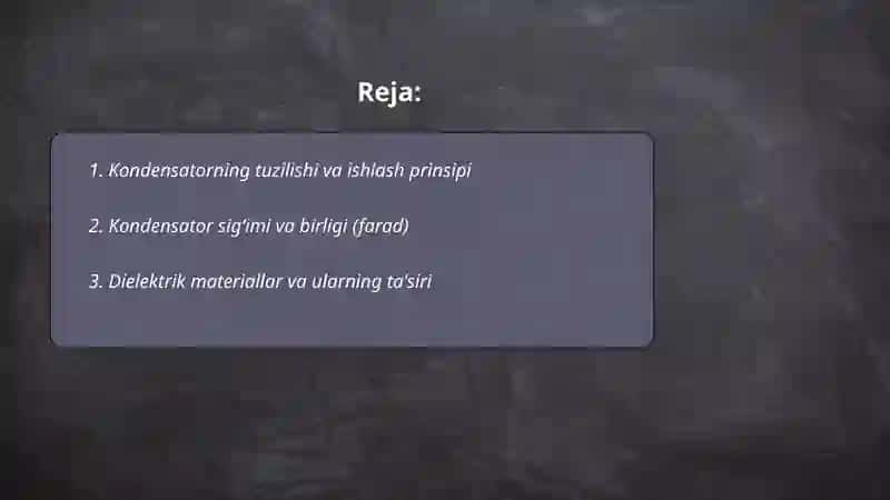 Kondensatorlar va ular ulash 2