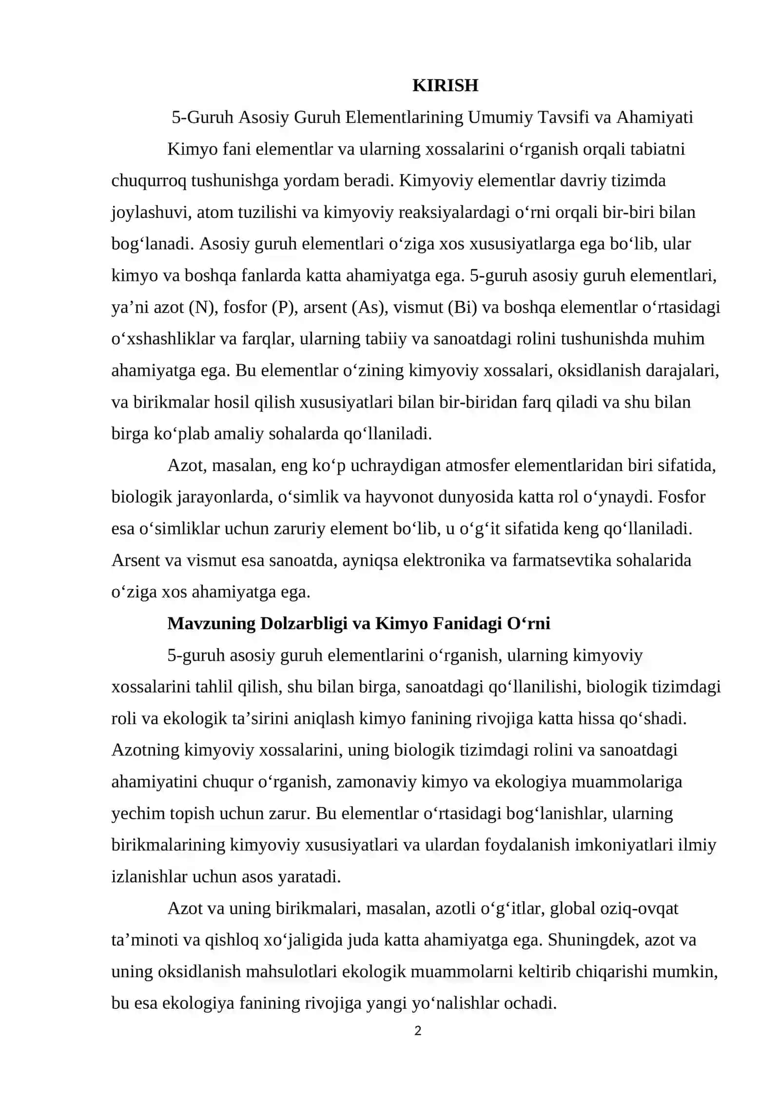 5-Guruh Asosiy Guruh Elementlari 2
