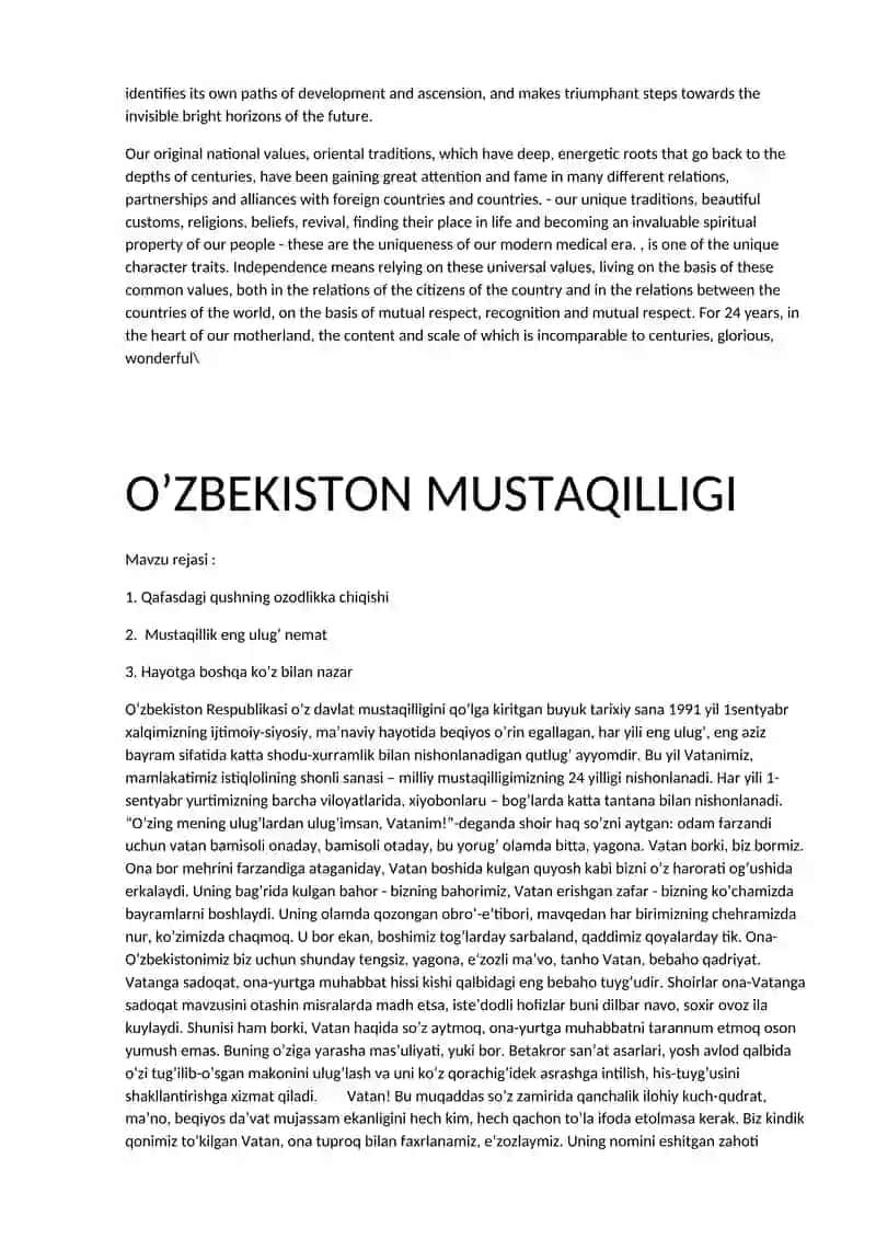 Independence of Uzbekistan 2