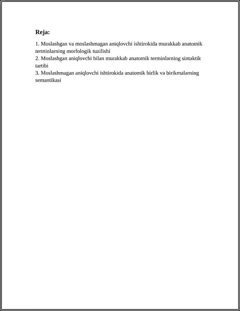 MOSLASHGAN VA MOSLASHMAGAN ANIQLOVCHI ISHTIROKIDA MURAKKAB ANATOMIK TERMIN STRUKTURASI 2