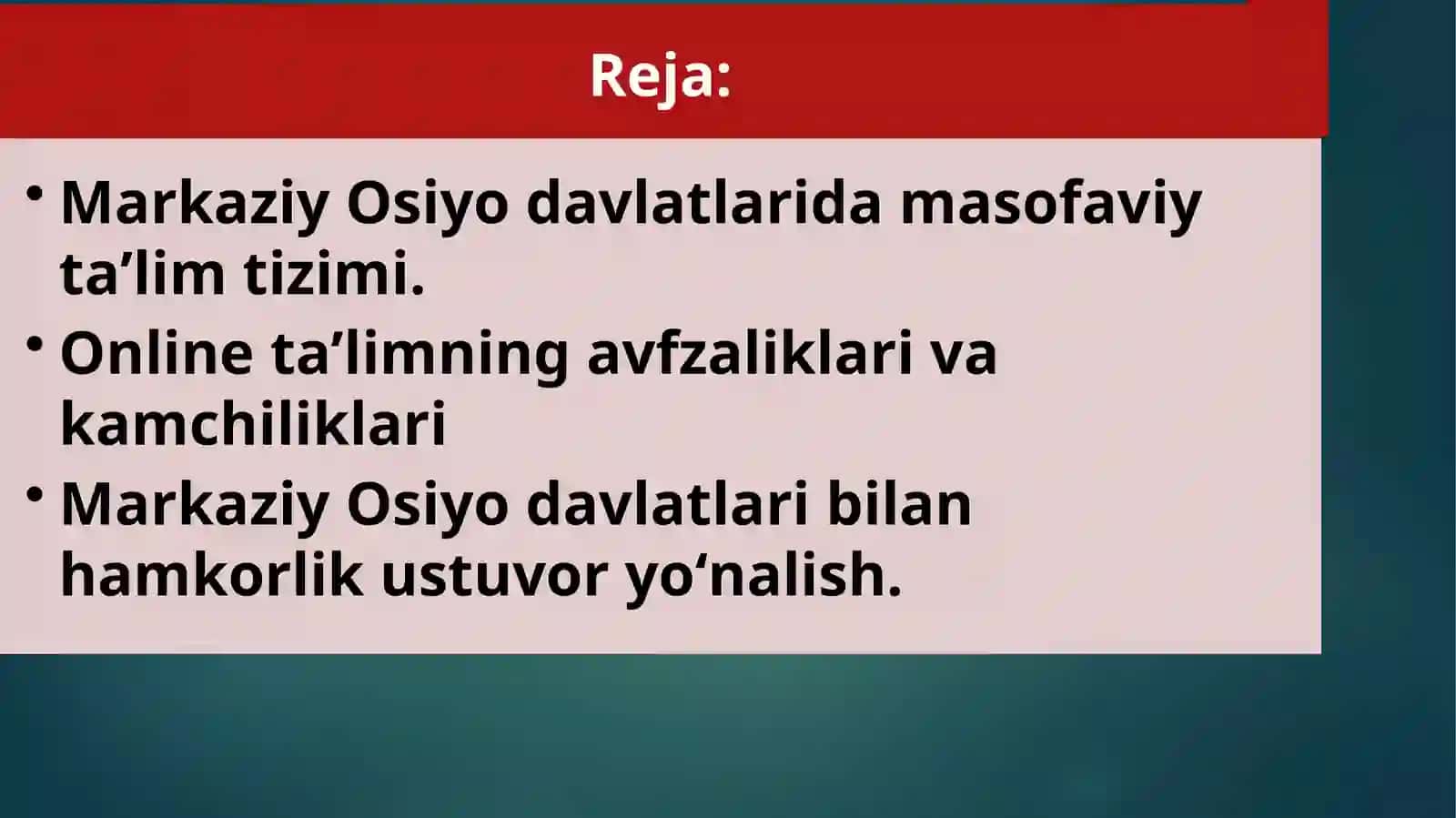 Jahon ta'lim tizimida masofaviy ta'limning rivojlanishi. Jahon mamlakatlarida ta'limi integratsiyalash va differensiyalashtrish  hamda kasbga yo'naltirish 2