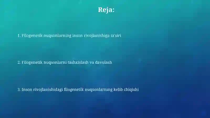 Immun tizimi rivojlanishidagi filogenetik nuqsonlar 2