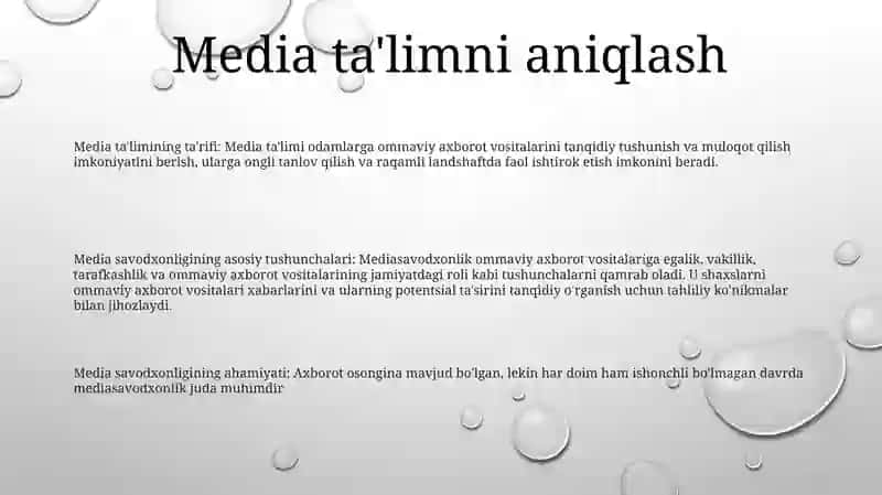 Mediatalimning Asosiy Tushunchalari Va Tayanch Iboralari 2
