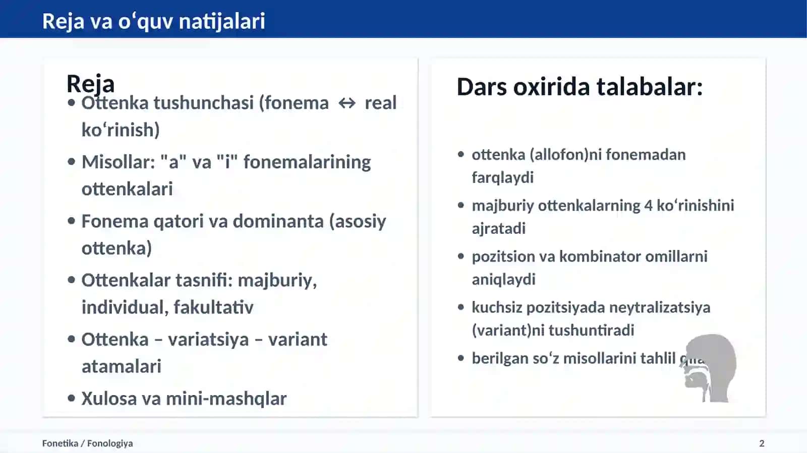 Fonema ottenkalari 2