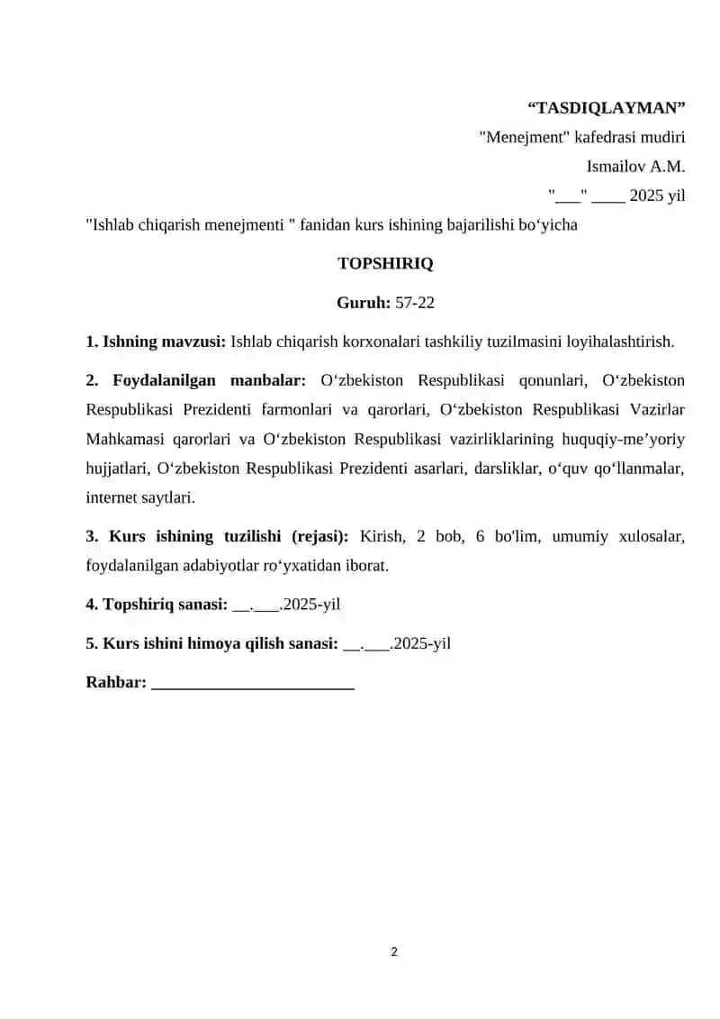 Ishlab chiqarishni modernizatsiya qilish va texnologiyalarning yangilanishi "El Capitano Services Group" Mas'uliyati 2