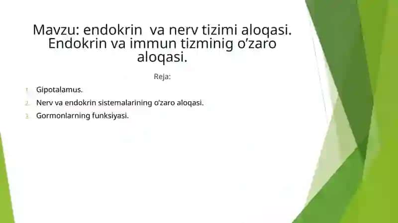 Endokrin va nerv tizimi aloqasi 2
