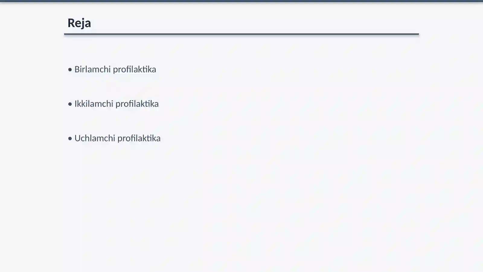 Yuqumli bo’lmagan kasalliklarning birlamchi,ikkilamchi uchlamchi profilaktikasi 2