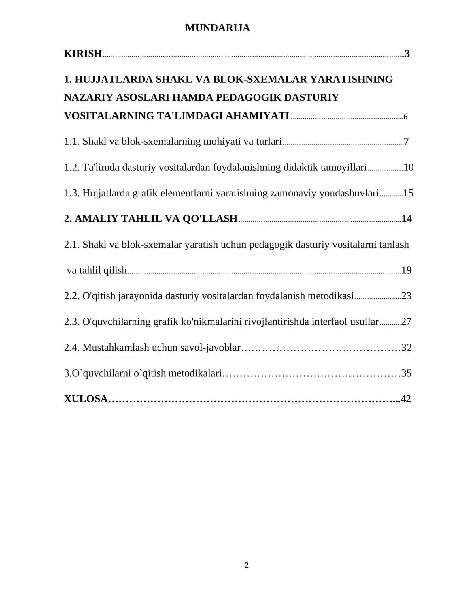 “HUJJATLARDA SHAKL VA BLOK-SXEMALAR YARATISH” MAVZUSINI TURLI PEDAGOGIK DASTURIY VOSITALAR YORDAMIDA O`QITISH METODIKASI 2