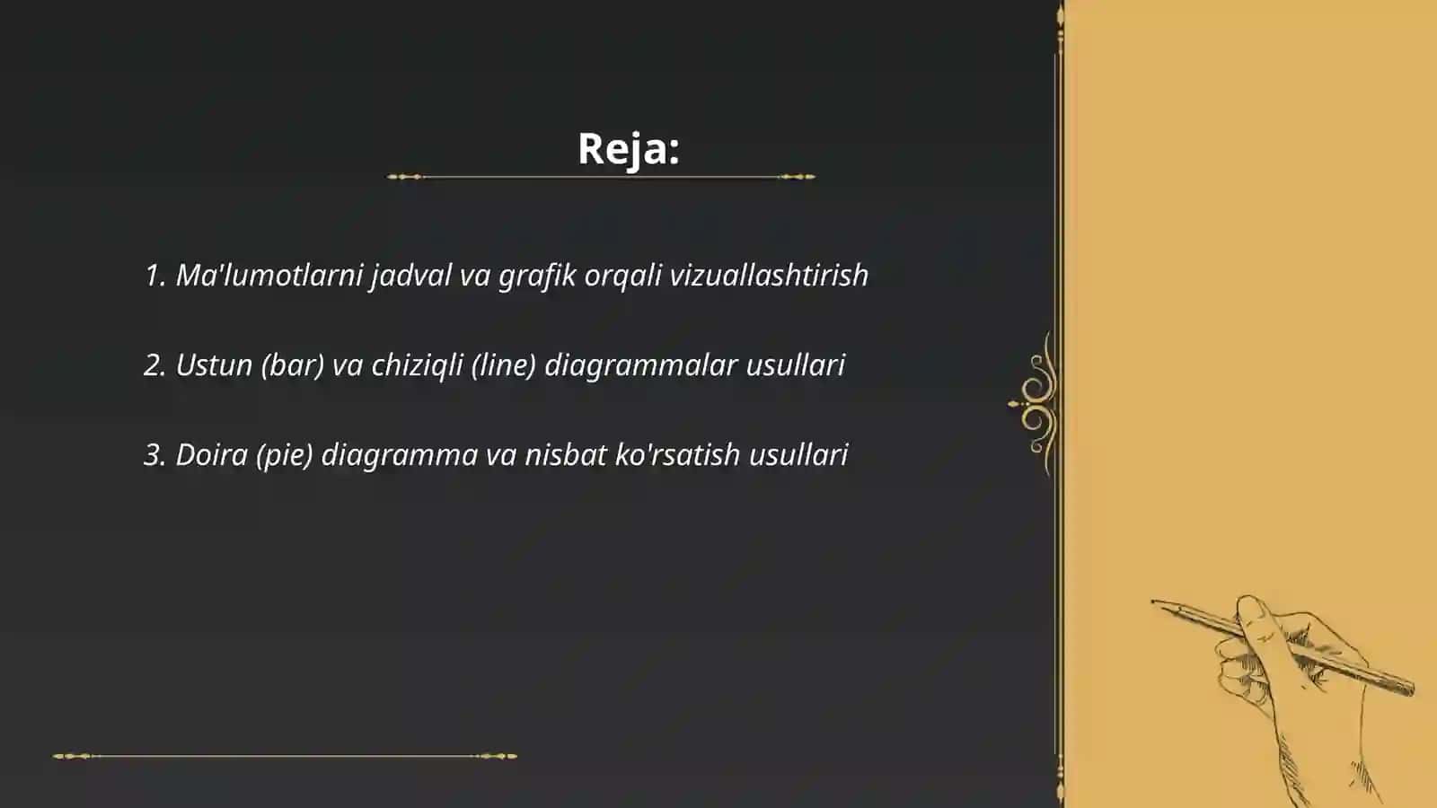 Axborotni vizuallashtirish usullari 2