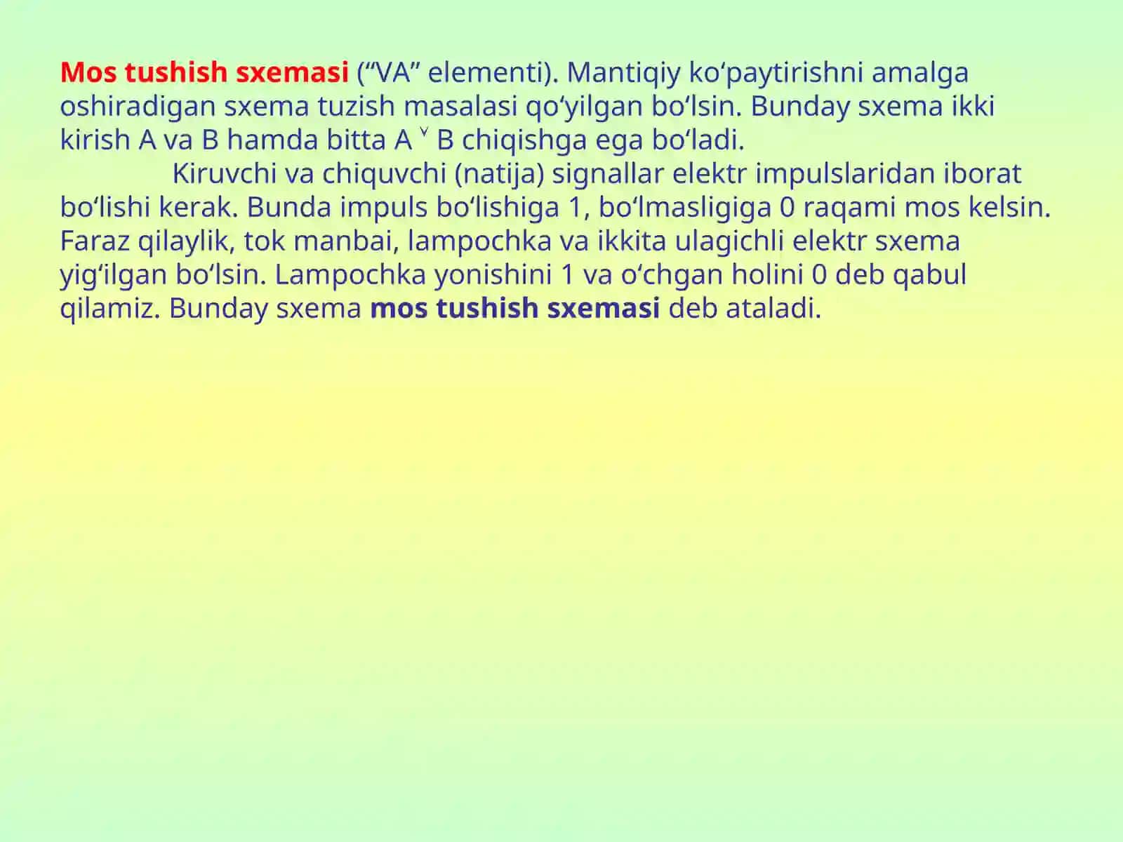 Mantiqiy elementlar 2