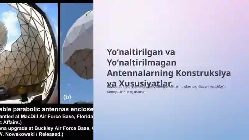 Yoʻnaltirilgan va yoʻnaltirilmagan antennalarning konstruksiyasi va xususiyatlari. 2