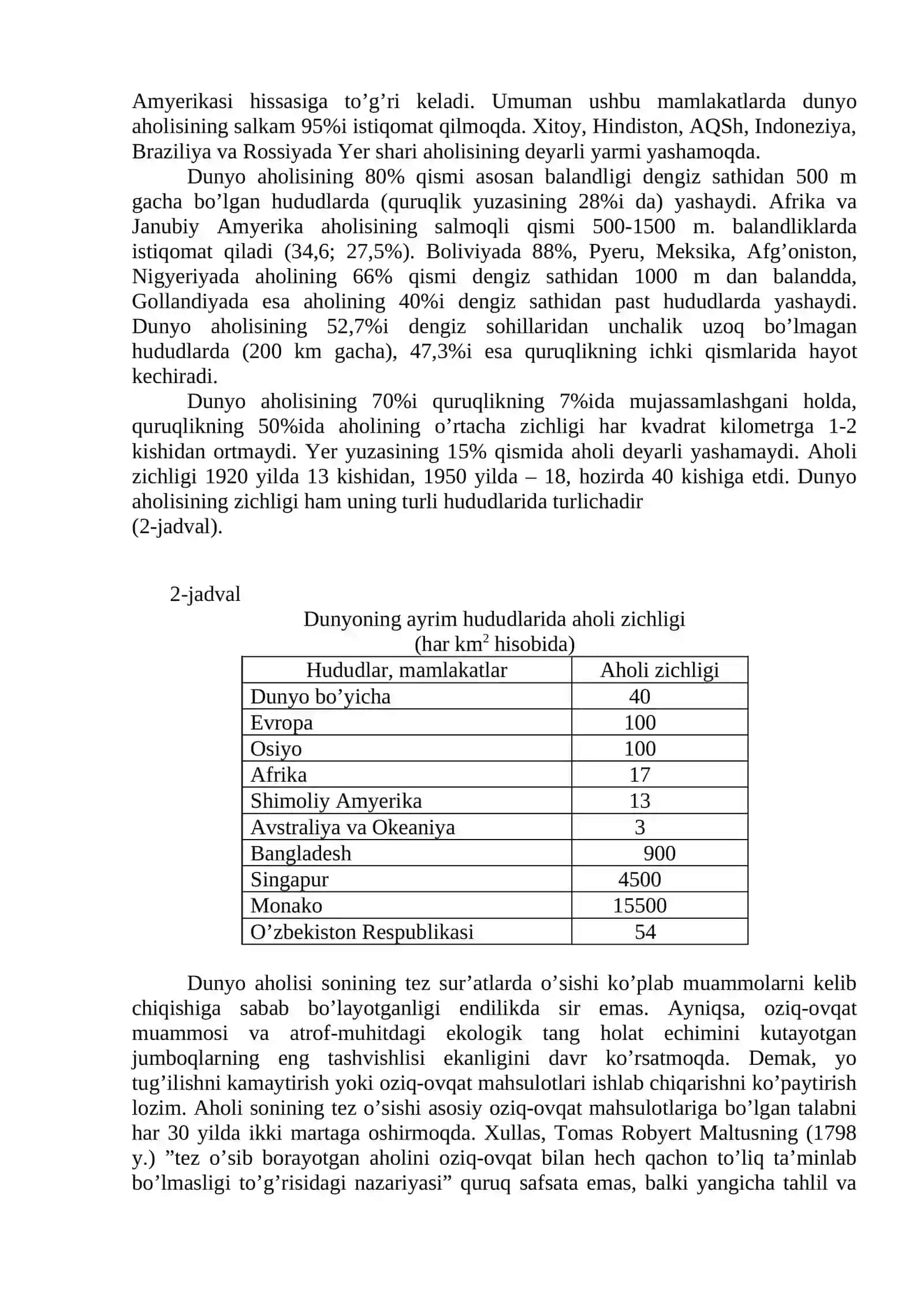 Aholi, ekologik adaptatsiya va ekologik xavfsizlik 2