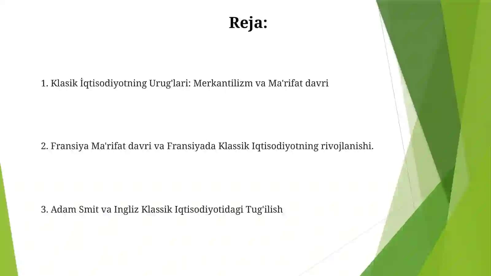 Angliya va Fransiya klassik iqtisodiy maktabi 2