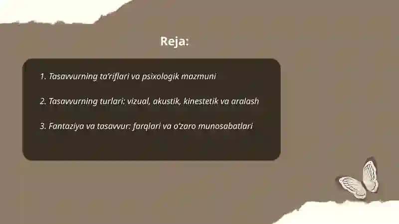 Tasavvur haqida umumiy tushuncha va uning shakllarini tahlil qilish 2