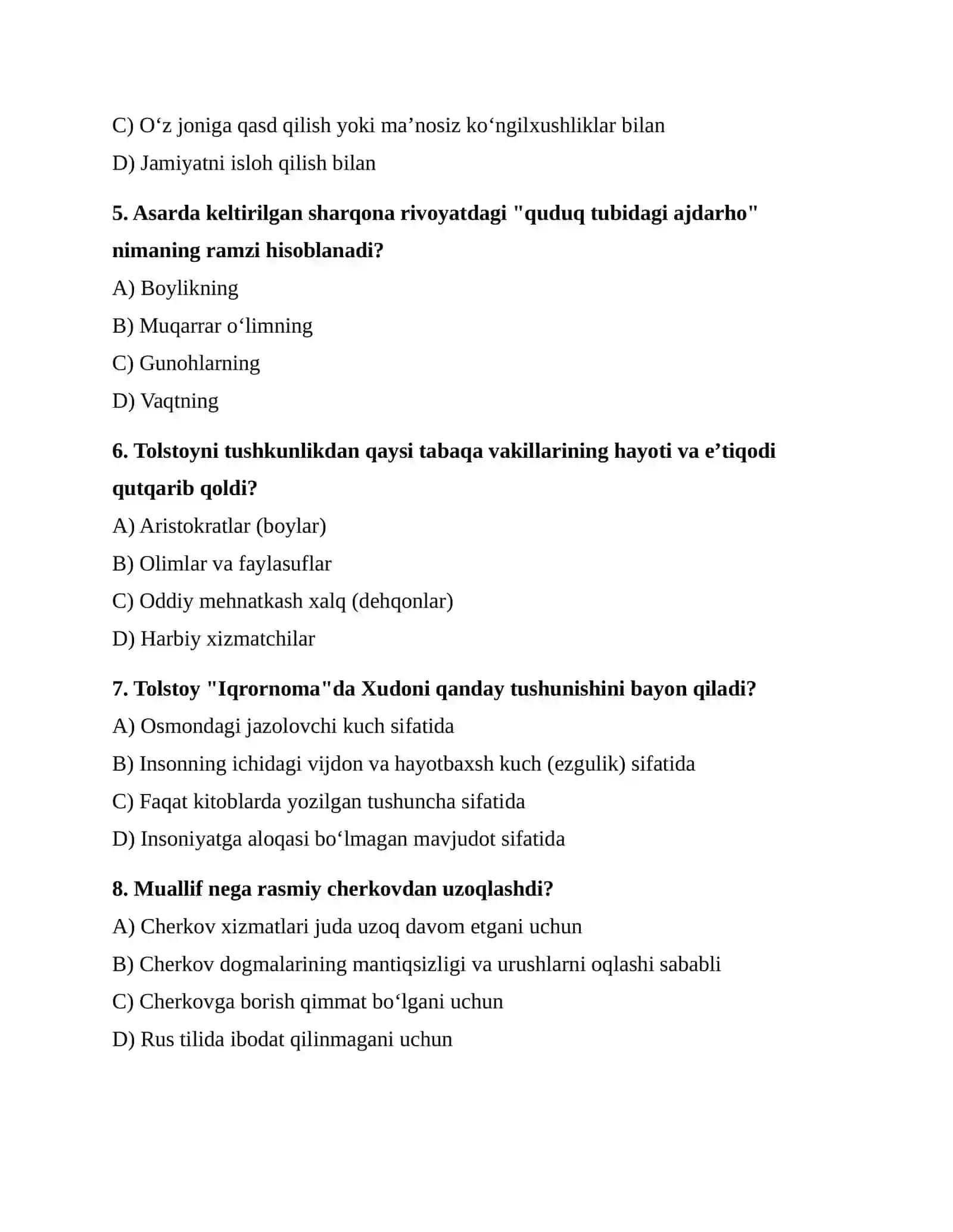 LEV TOLSTOYNING "IQRORNOMA" ASARIDAGI DINIY  E'TIQODLAR TAHLILI 2