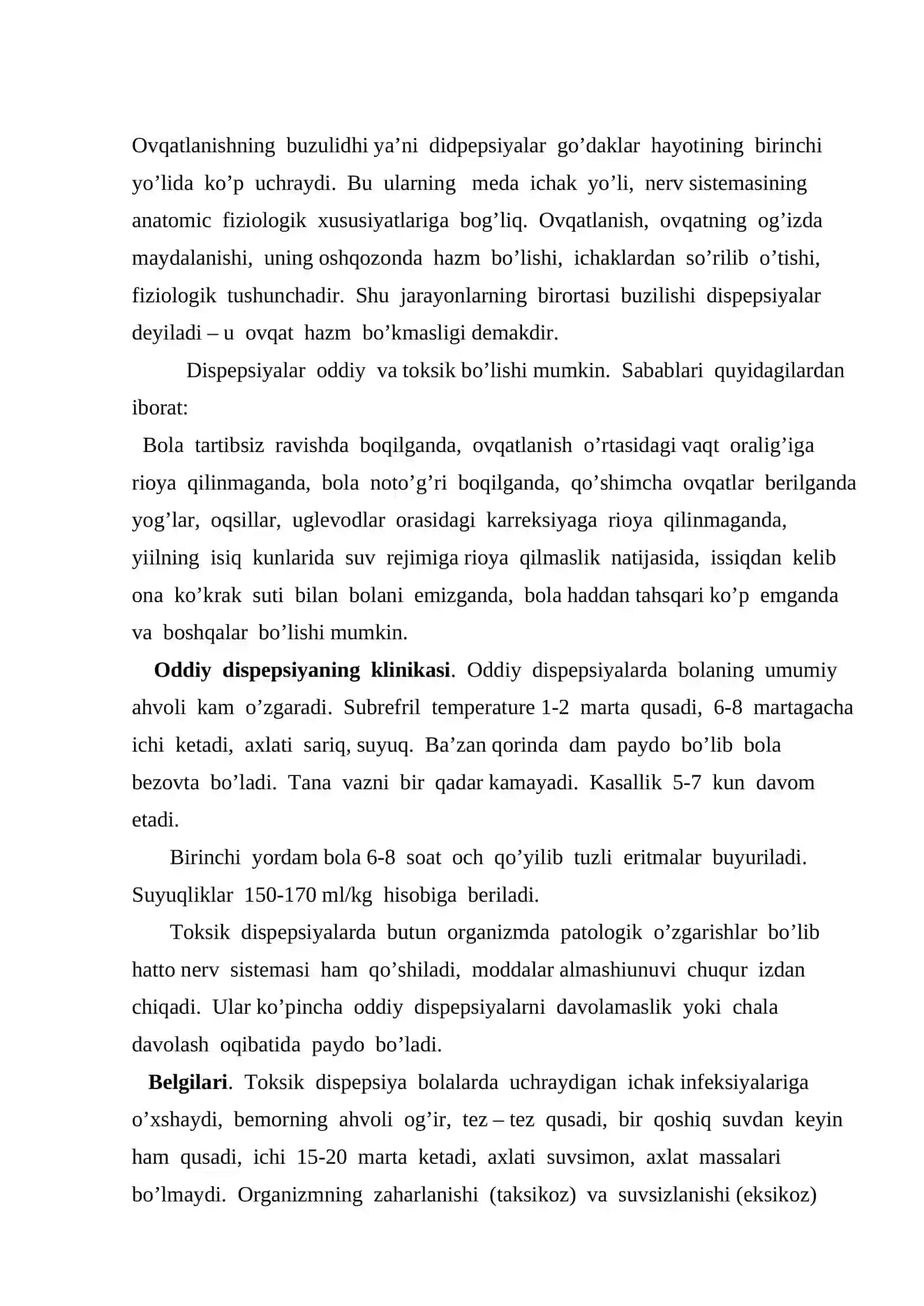 Turli yoshdagi bolalarda uchraydigan oshqozon ichak kasalliklari 2