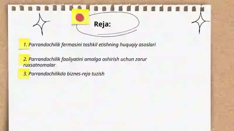 Parrandachilik faoliyatlarini tashkil etish parrandachilik sohasida 2