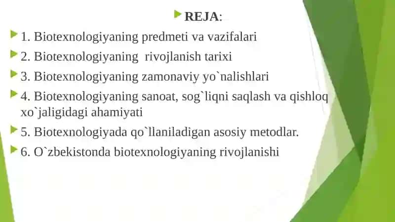 Biotexnologiyaning zamonaviy tadqiqot usullari 2