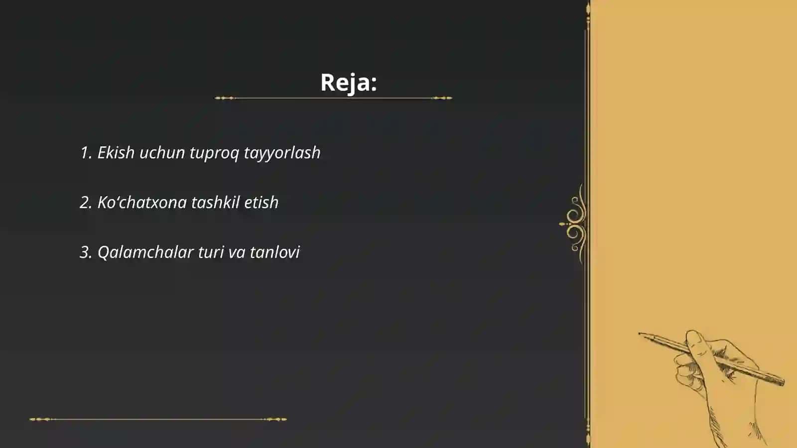 Tok koʻchatlarini yetishtirish 2