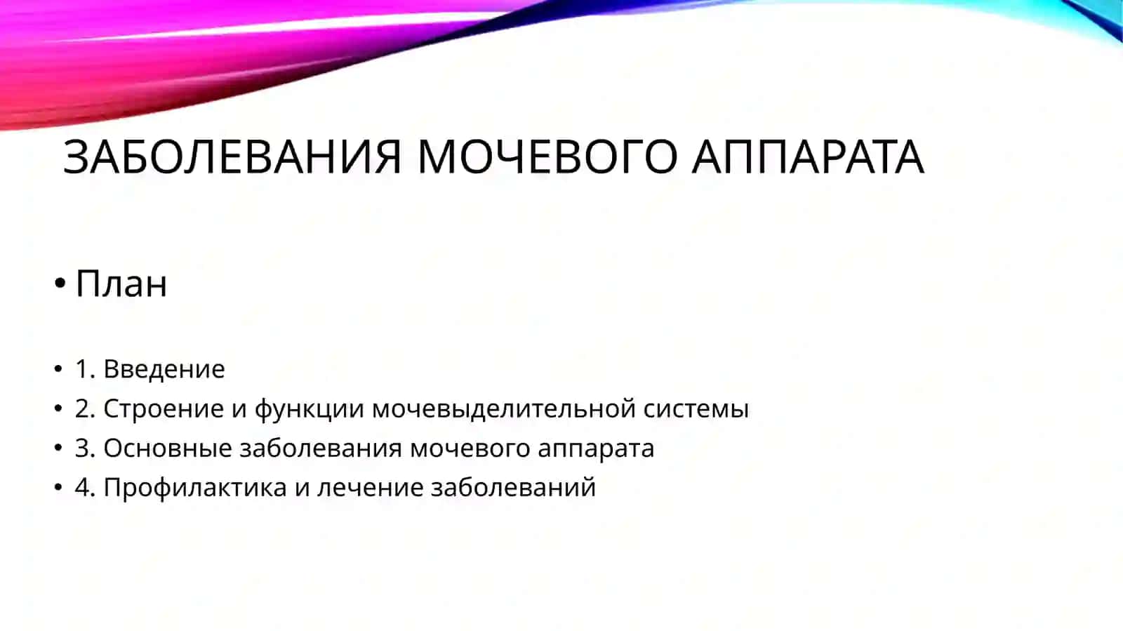 Заболевания мочевого аппарата 2