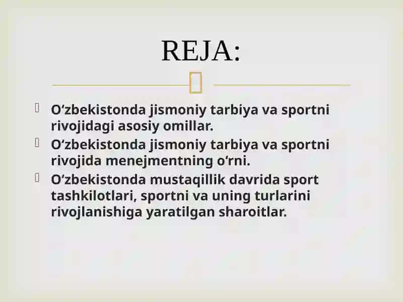 Mavzu №4Sport turlarini rivojlantirishda sport menejmentning roli 2