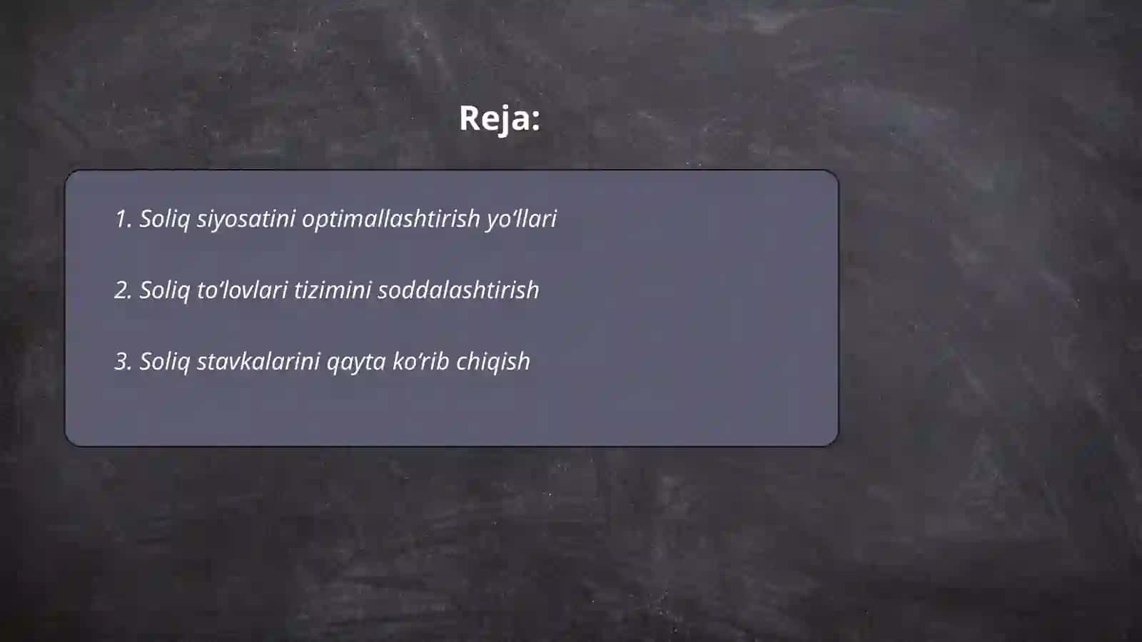 Soliq siyosatini optimallashtirish yo‘llari 2