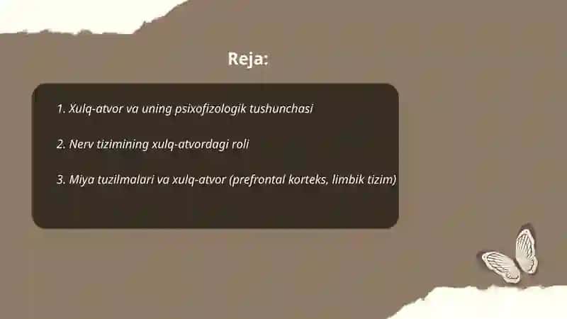 Xulq-atvorning psixofizologik asosi 2