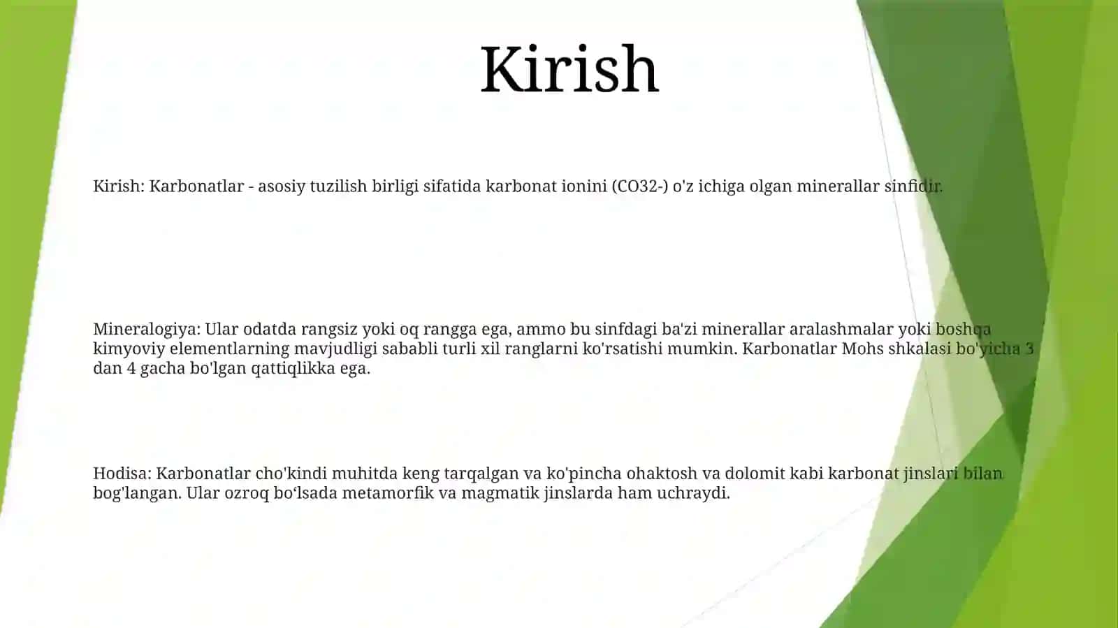 Karbonatlar Sinfi Minerallari 2