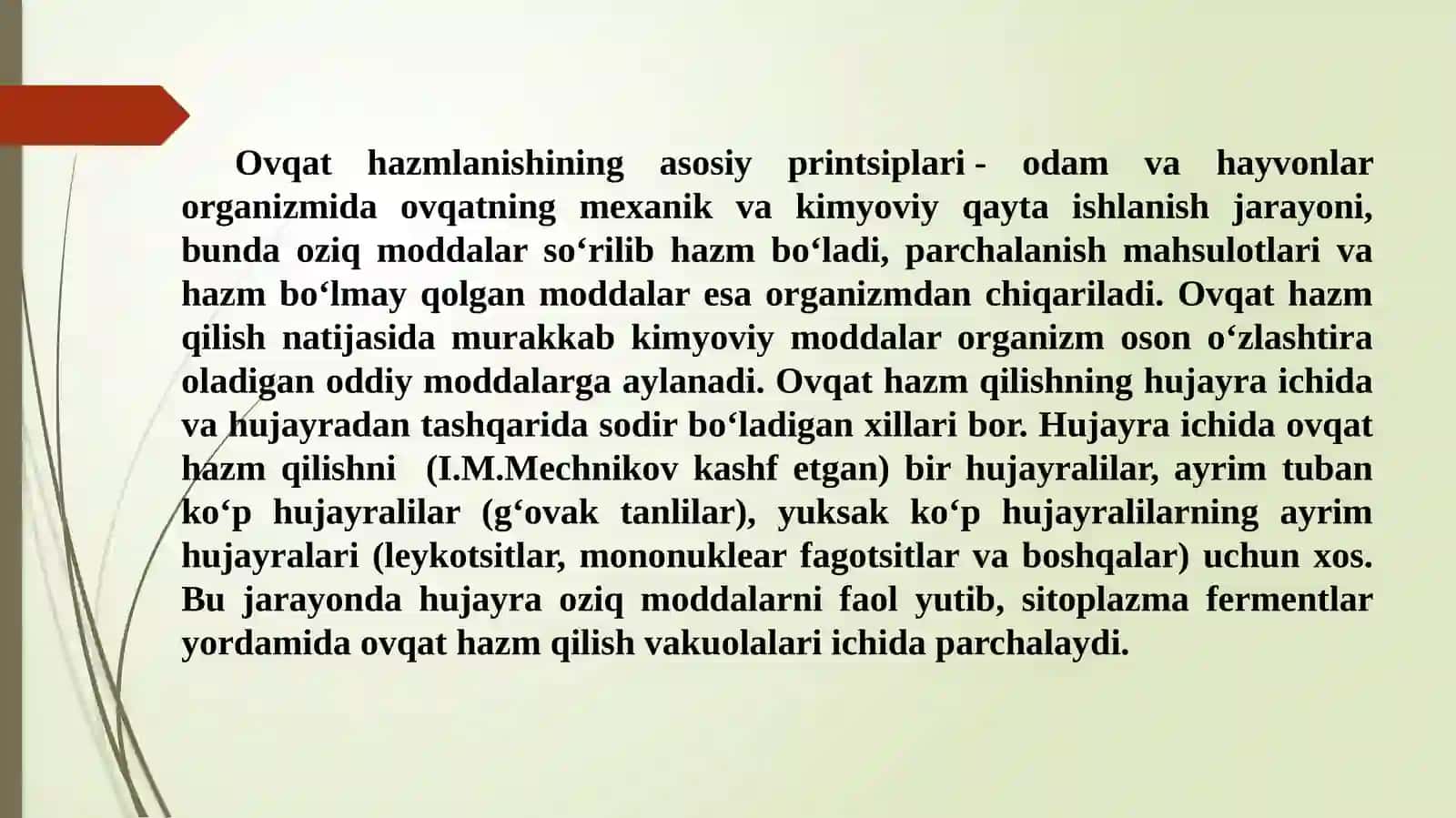 Ovqat haziqlikning asosiy printsiplari 2