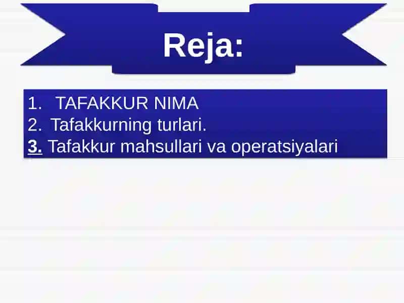 tafakkur operatsiyalari 2
