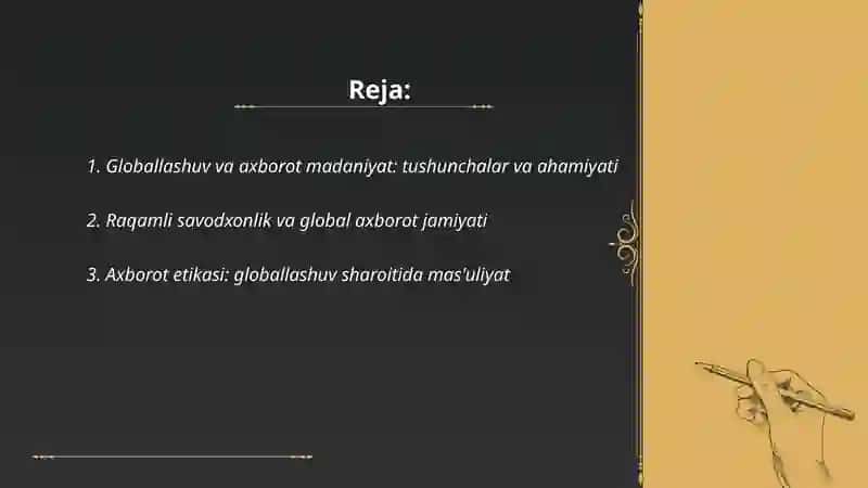 Globallashuv va axborot madaniyat 2